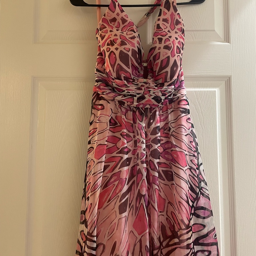 White House Black Market kaleidoscope gown